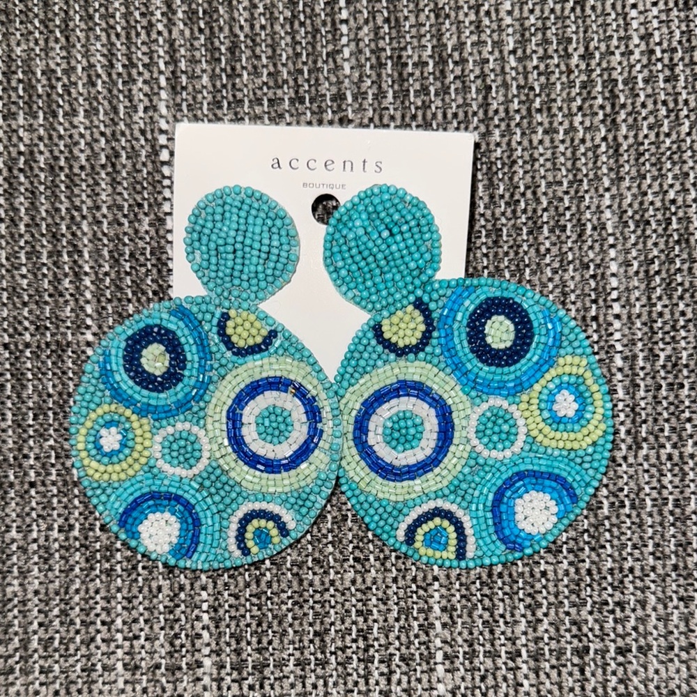 Accents Boutique Beaded Circle Earrings